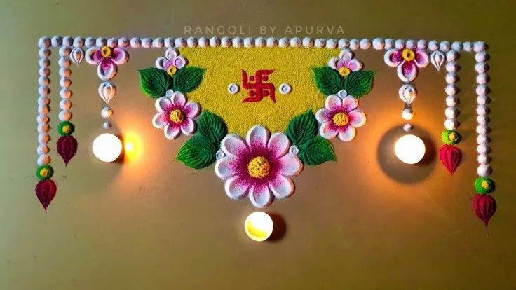 100+ Attractive Rangoli Designs: Create Stunning Art in Minutes 59 Gauri Pujan Rangoli