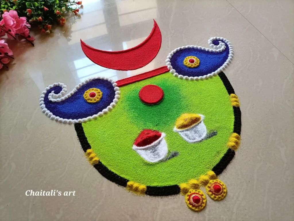 100+ Attractive Rangoli Designs: Create Stunning Art in Minutes 65 Haldi Kunku Rangoli