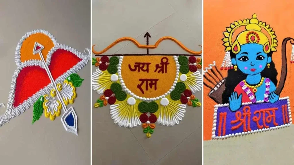 100+ Attractive Rangoli Designs: Create Stunning Art in Minutes 45 Jai Shree Ram Rangoli