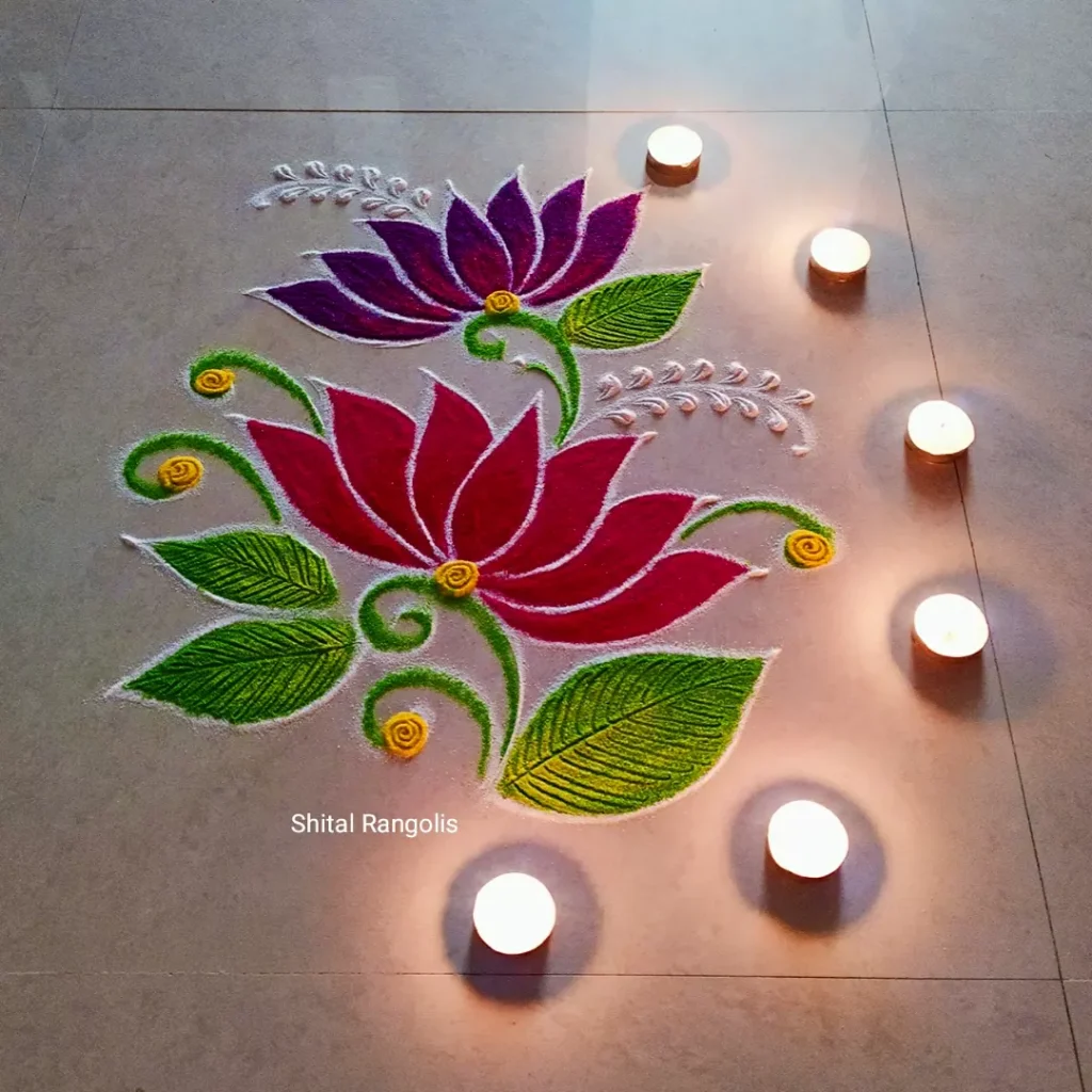 100+ Attractive Rangoli Designs: Create Stunning Art in Minutes 24 Lotus Rangoli
