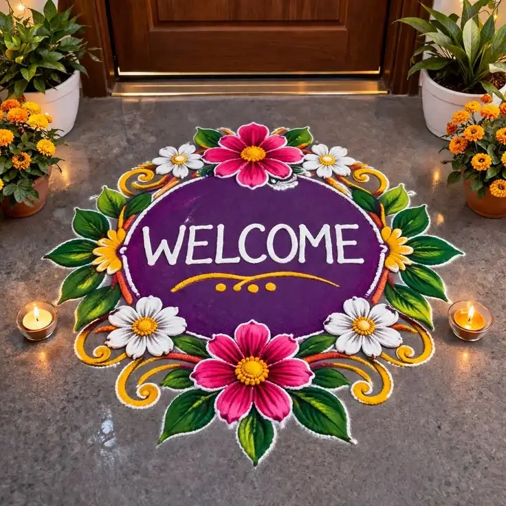 100+ Attractive Rangoli Designs: Create Stunning Art in Minutes 37 Modern Poster Rangoli