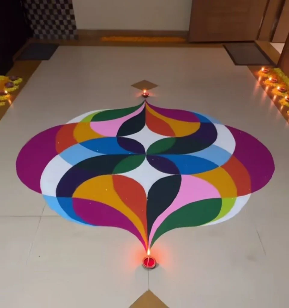 100+ Attractive Rangoli Designs: Create Stunning Art in Minutes 38 Optical Illusion Jeet Rangoli