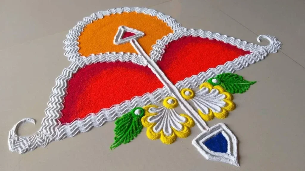 100+ Attractive Rangoli Designs: Create Stunning Art in Minutes 55 Ram Navami Rangoli