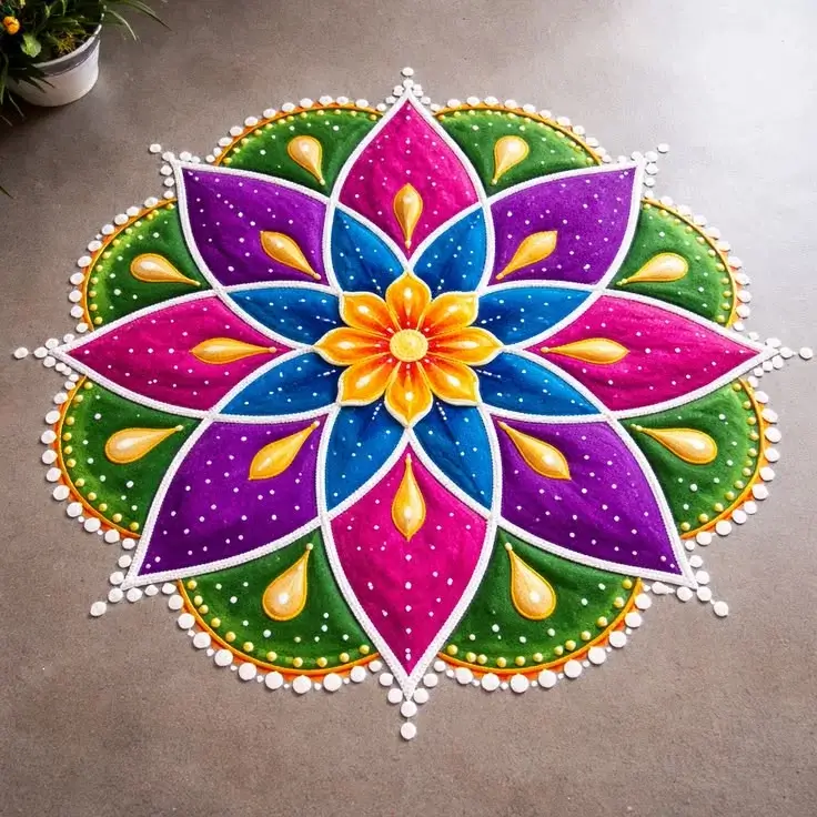 100+ Attractive Rangoli Designs: Create Stunning Art in Minutes 27 Rangoli Designs with Dots