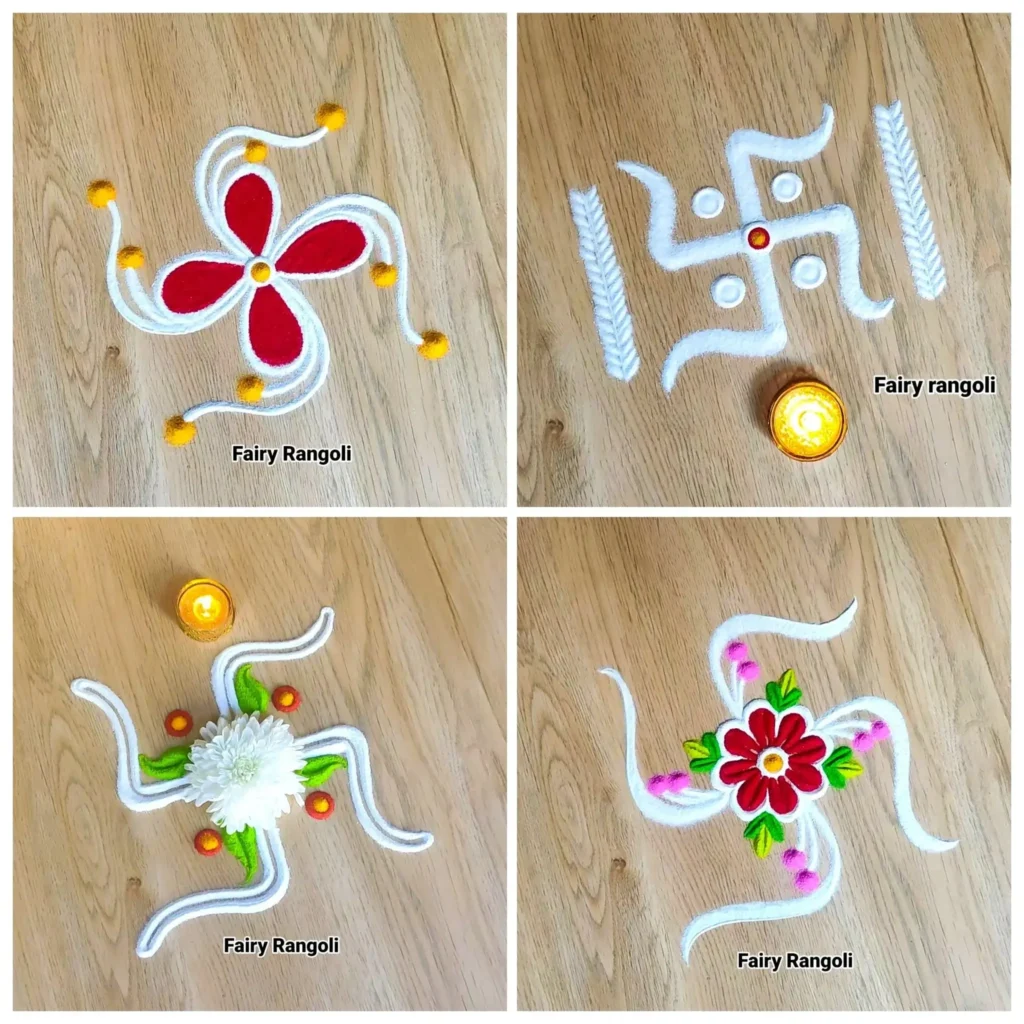 100+ Attractive Rangoli Designs: Create Stunning Art in Minutes 69 Swastik Rangoli