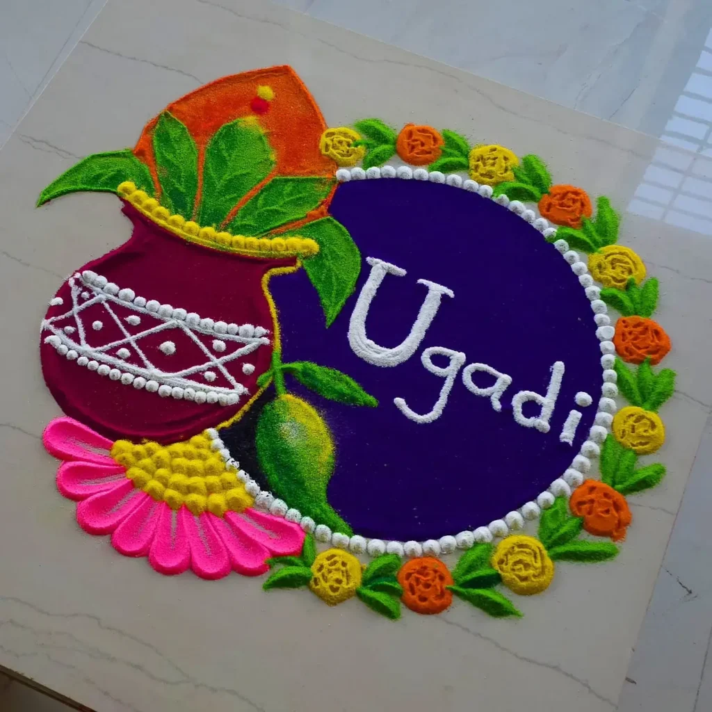 100+ Attractive Rangoli Designs: Create Stunning Art in Minutes 64 Ugadi Rangoli Designs