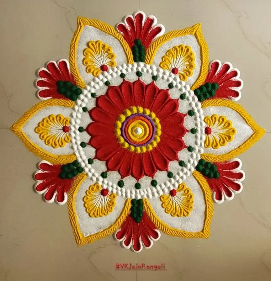 100+ Attractive Rangoli Designs: Create Stunning Art in Minutes 33 Unique Rangoli Designs