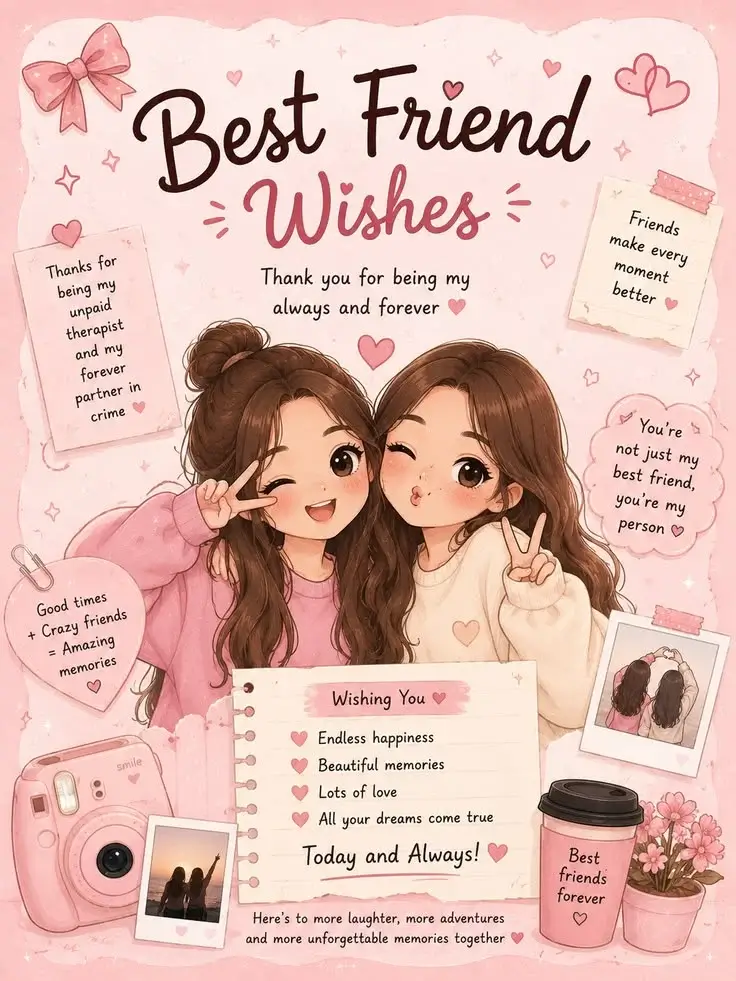 300+ Happy Birthday Wishes for Best Friend | Latest Messages 2026 28 birthday wishes for best friend girl
