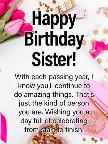 birthday wishes for big sister