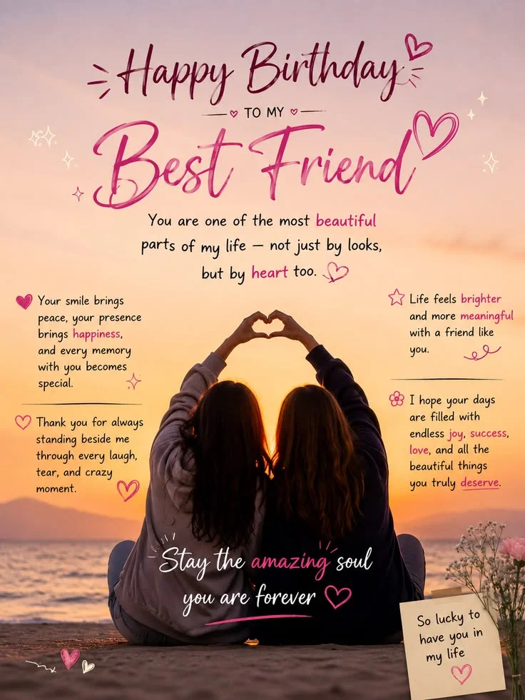 300+ Happy Birthday Wishes for Best Friend | Latest Messages 2026 16 birthday wishes for friend girl