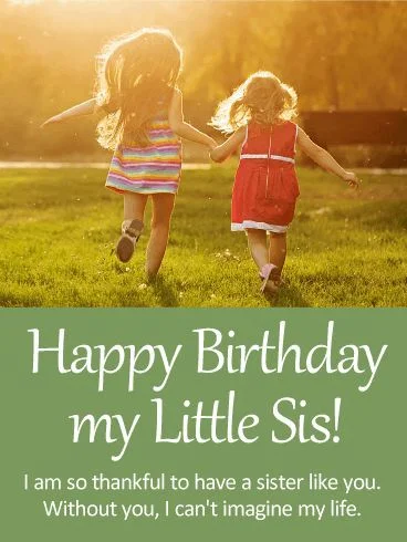 birthday wishes for little sister