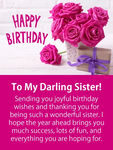 happy birthday wishes to my lovely sister