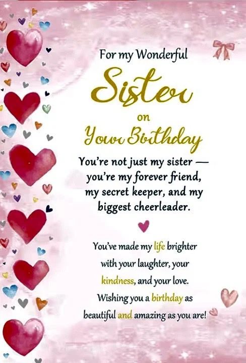 heart touching birthday wishes for sister
