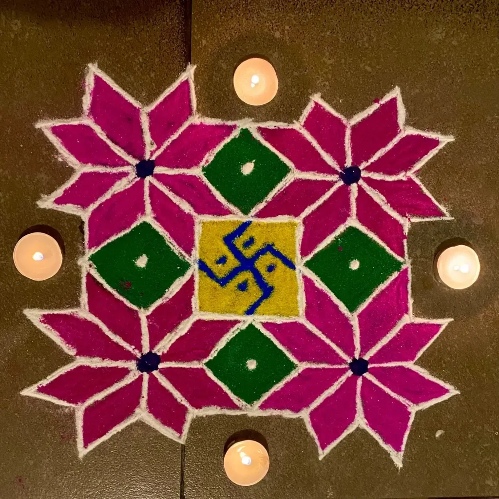 100+ Attractive Rangoli Designs: Create Stunning Art in Minutes 81 thipkyanchi rangoli