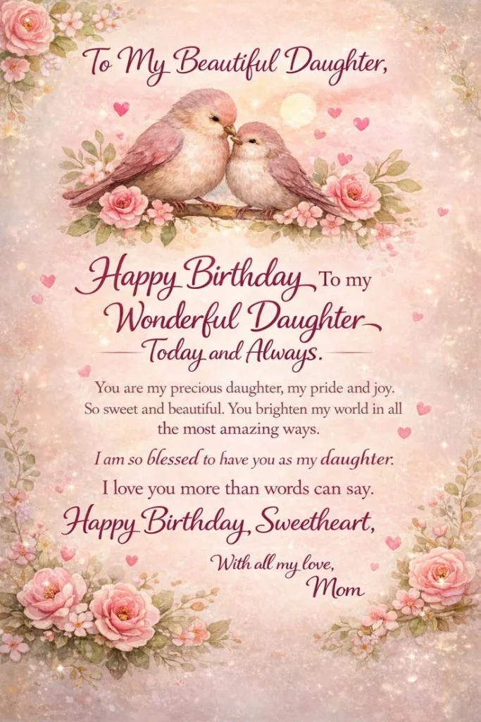 200+ Happy Birthday Wishes for Daughter (Heart Touching, Unique & Blessing) 6 blessing birthday wishes for daughter