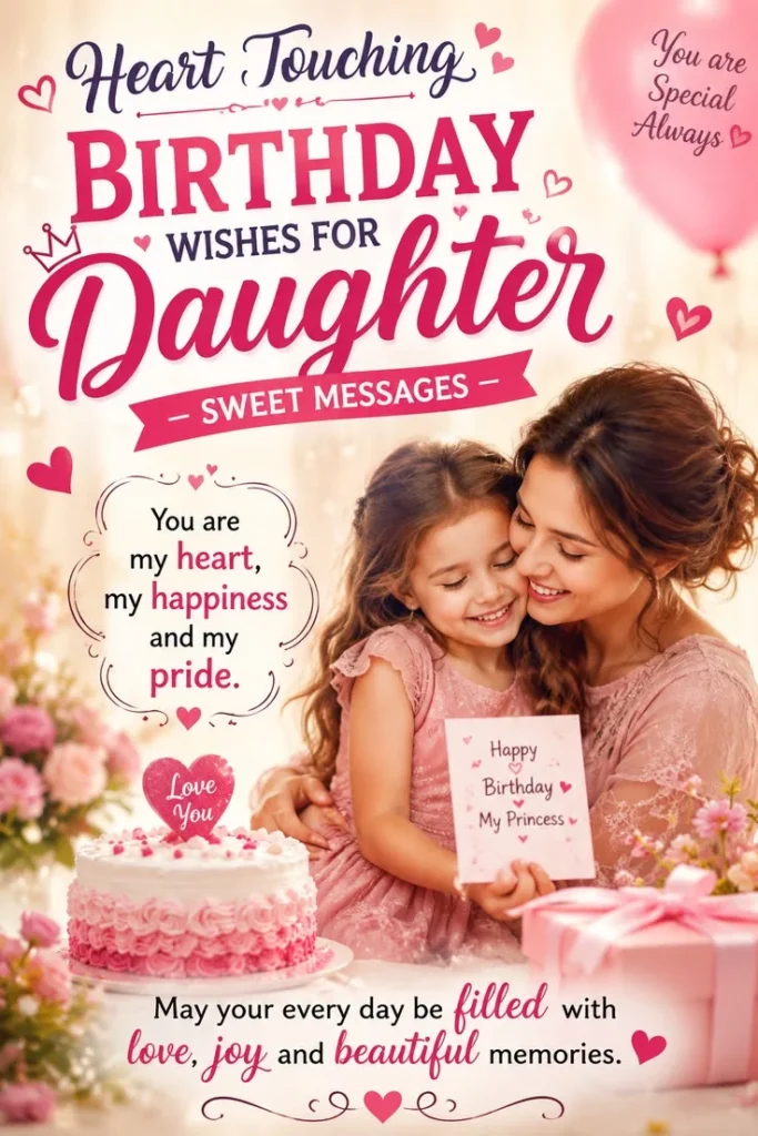 200+ Happy Birthday Wishes for Daughter (Heart Touching, Unique & Blessing) 16 heart touching birthday wishes for daughter