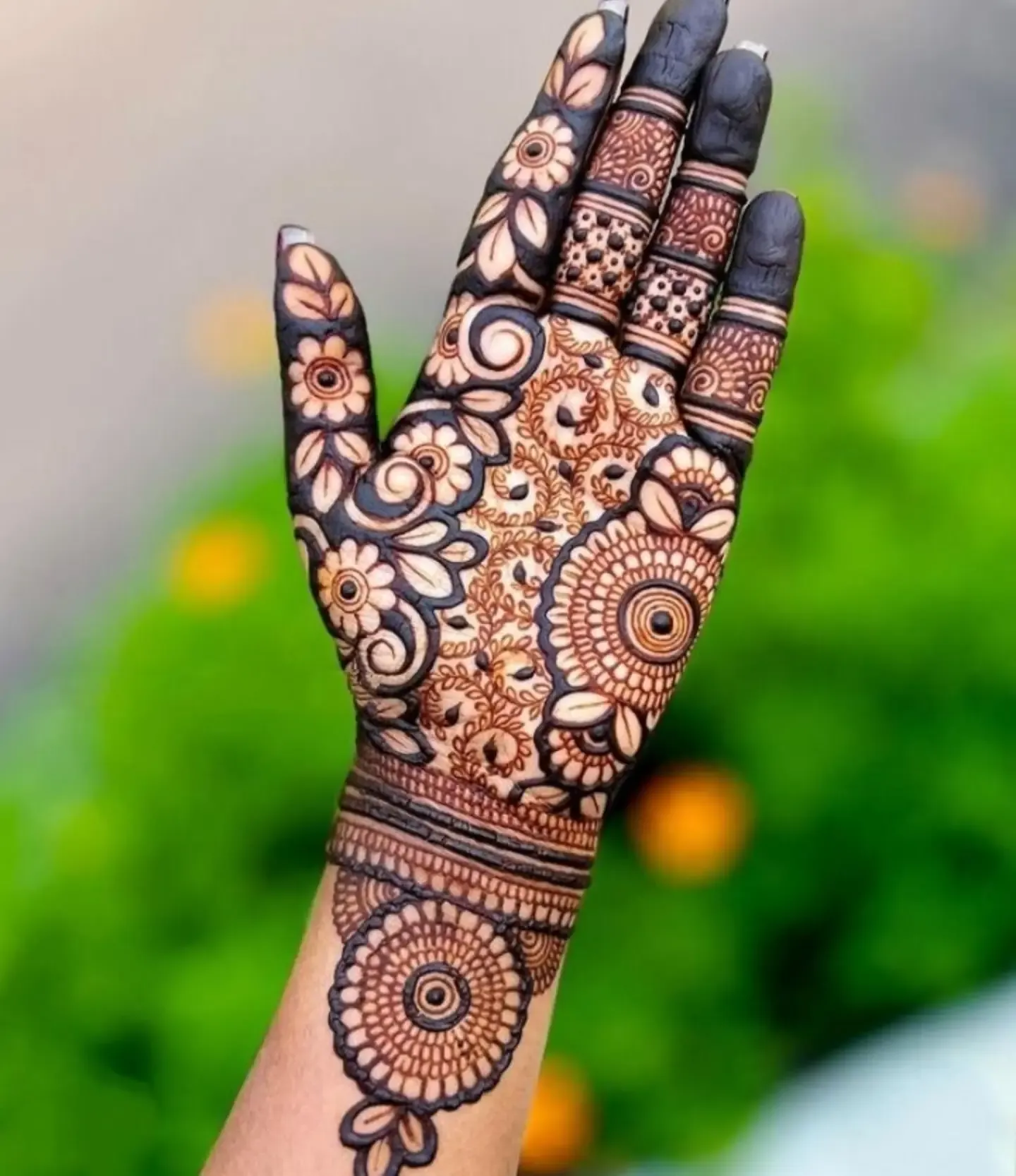 Home Page 49 Engagement and Sangeet Royal Front Hand Simple Mehndi Design