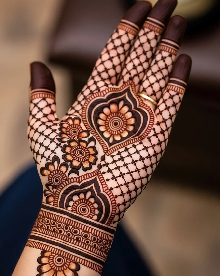 Home Page 26 Fine Jaali Palm Fill Royal Front Hand Simple Mehndi Design