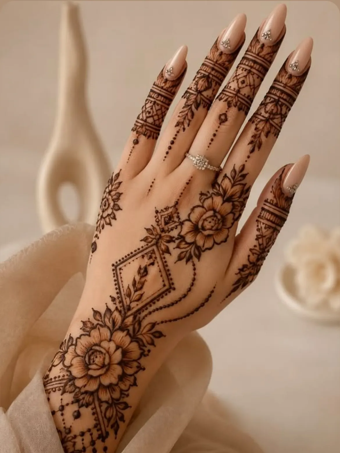 Home Page 31 Haathphool Finger-to-Wrist Simple Mehndi Design