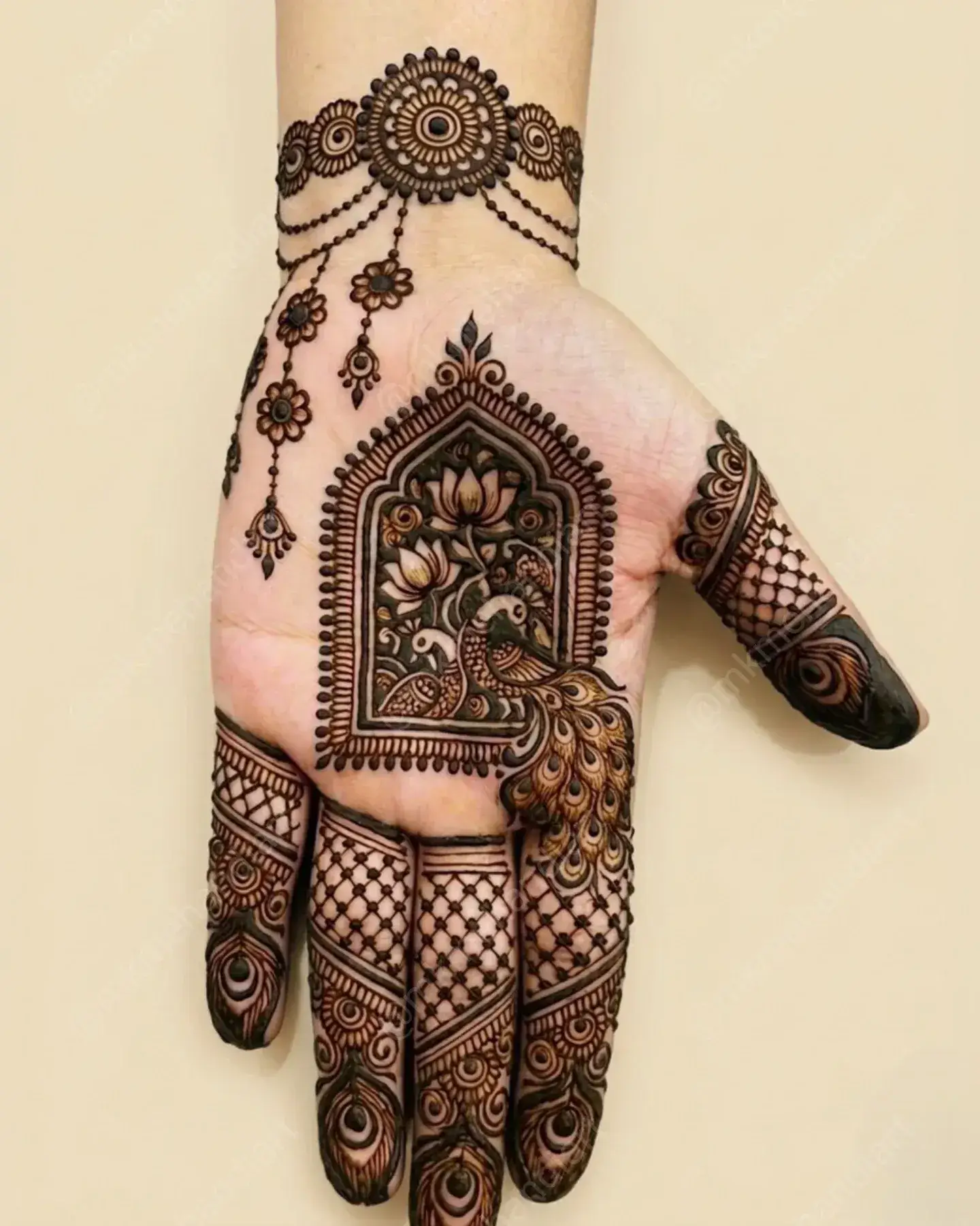Home Page 24 Jharokha with Peacock Inset Royal Front Hand Simple Mehndi Design