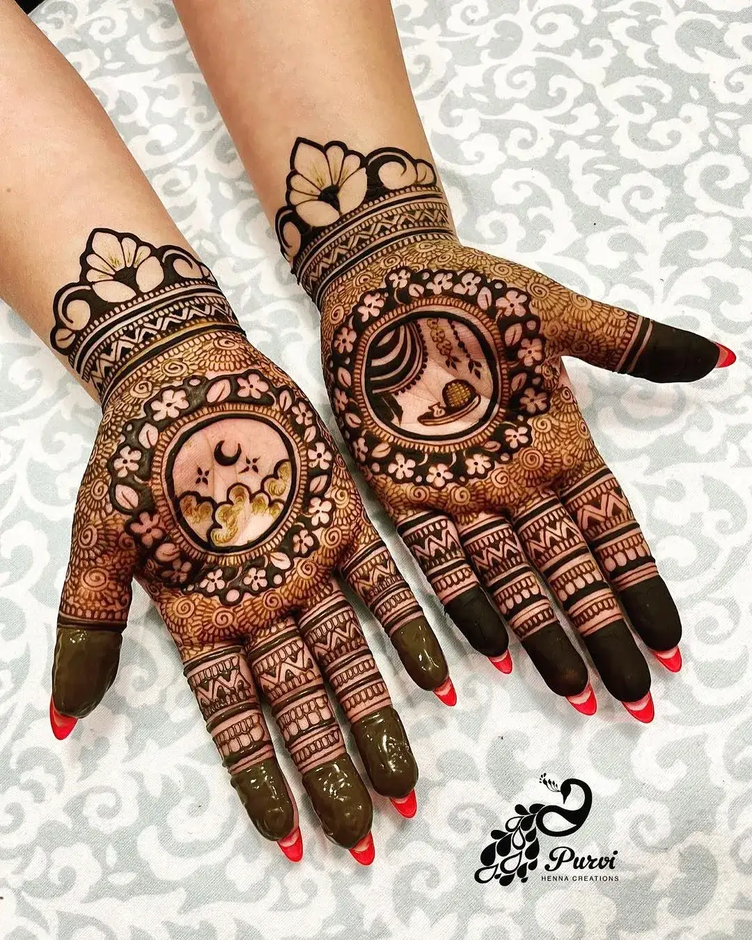 Home Page 48 Karva Chauth and Teej Royal Front Hand Simple Mehndi Design