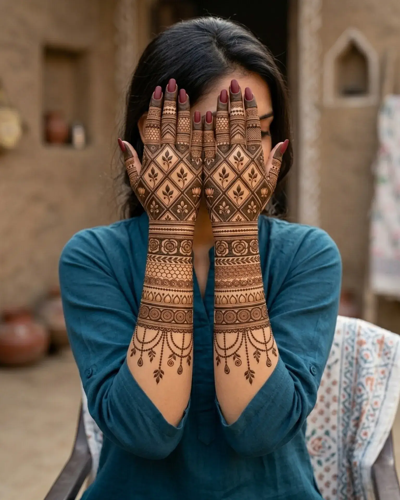 Home Page 32 Layered Bangle-Style Cuff Simple Mehndi Design