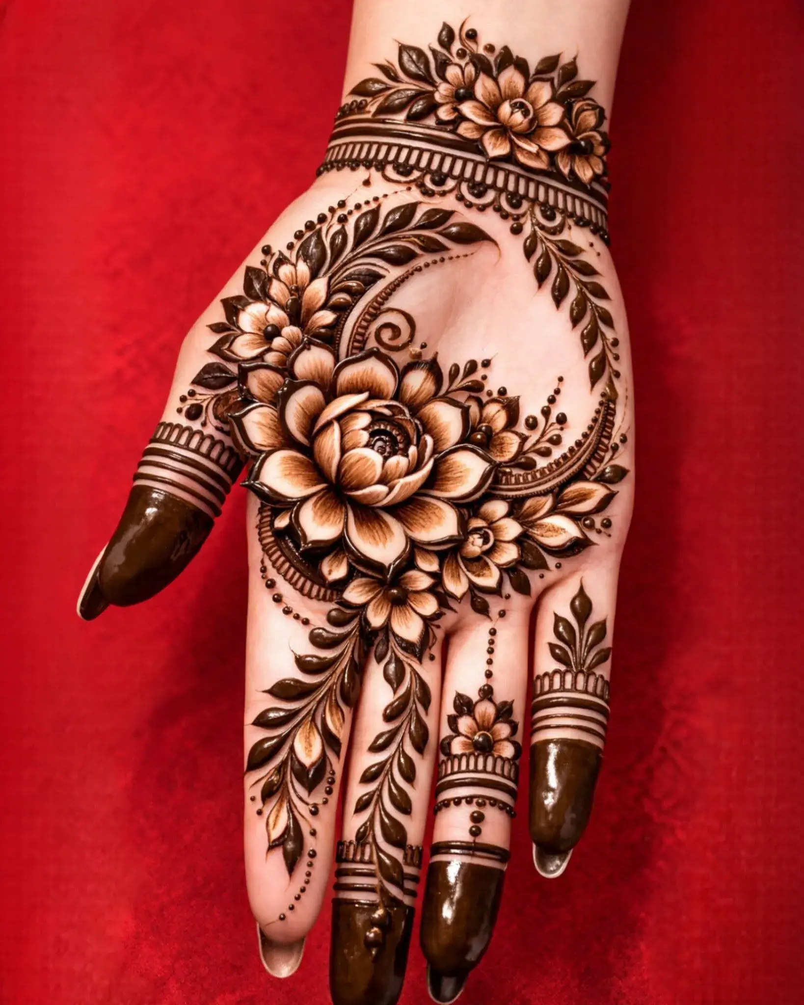 Home Page 37 Open Petal Statement Royal Front Hand Simple Mehndi Design