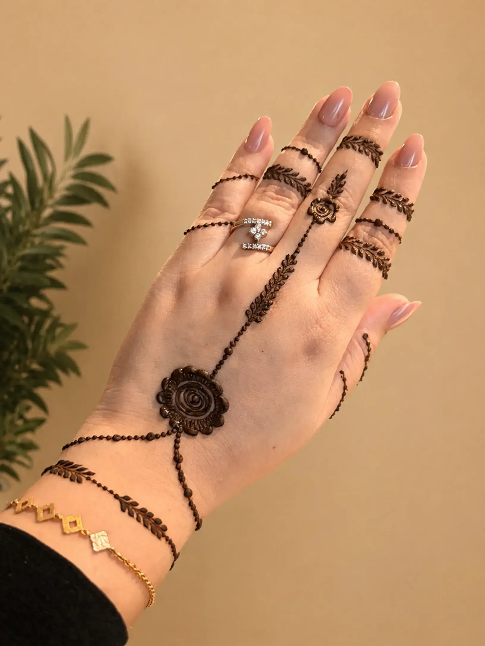 Home Page 33 Ring and Chain Jewellery Simple Mehndi Design