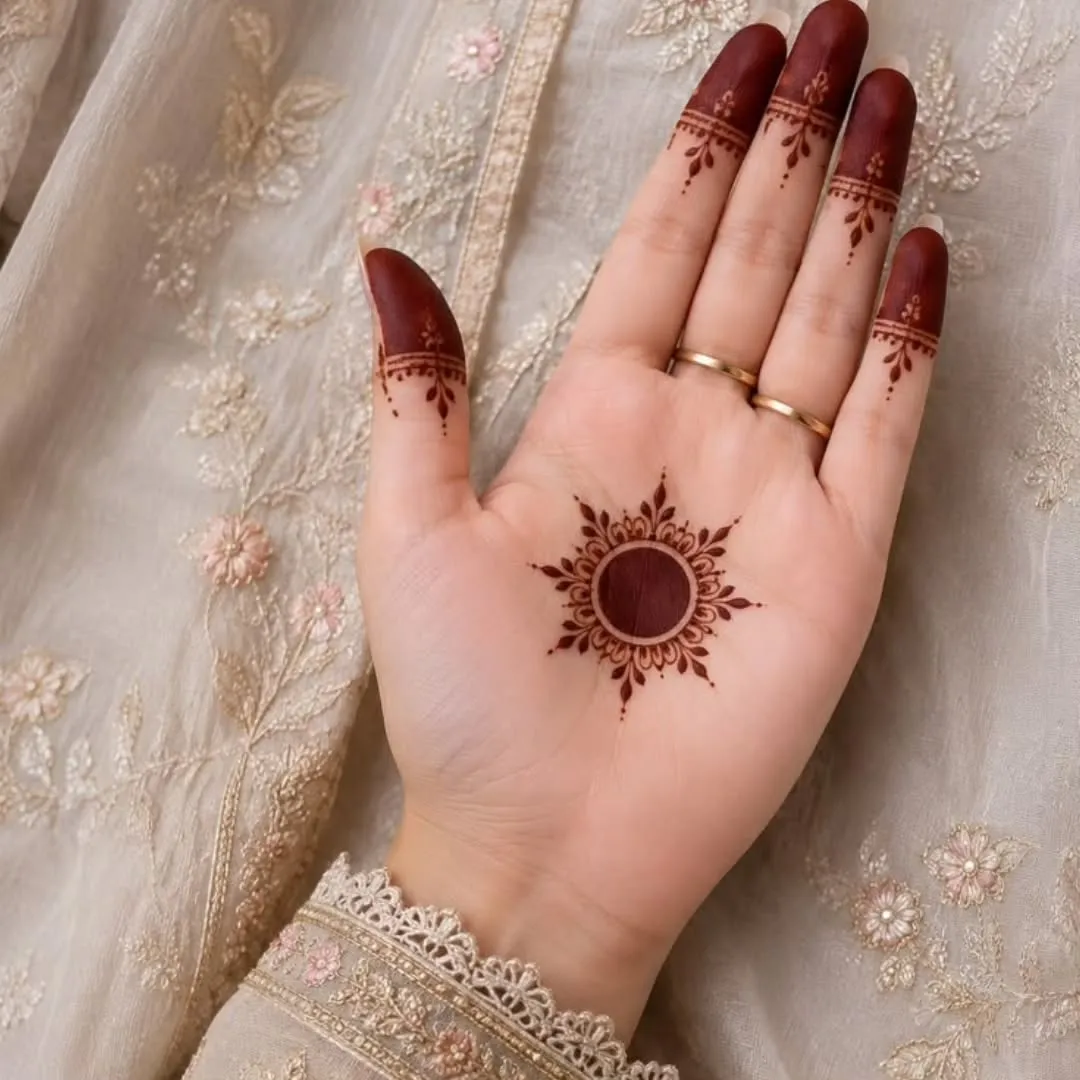 Home Page 43 Small Mandala with Negative Space Royal Front Hand Simple Mehndi Design