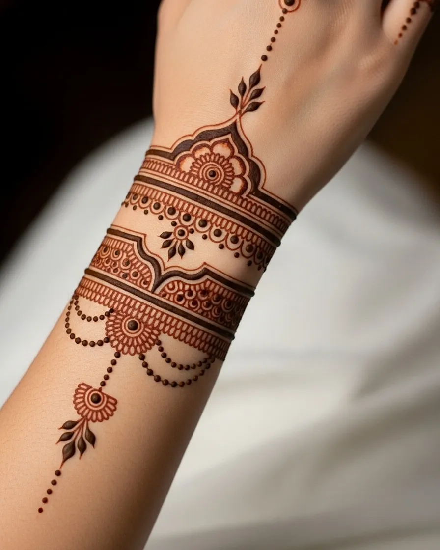 Home Page 30 Wrist Cuff Bracelet Simple Mehndi Design